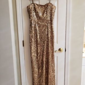 BCBG ROSEGOLD SEQUIN DRESS SIZE 6